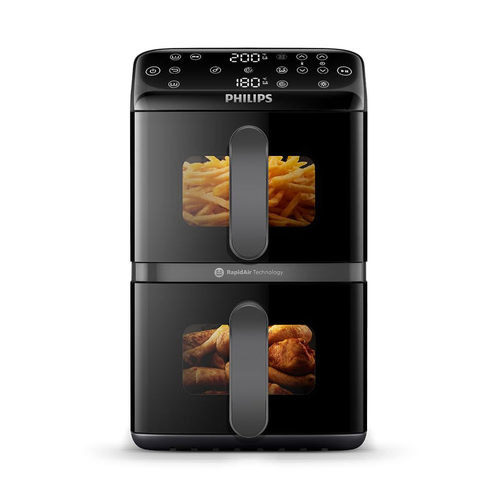 Philips Airfryer Série 4000 NA460/00 – Air Fryer Vertical Duo 10L double panier