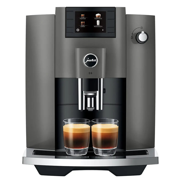 JURA E6 Dark Inox (EC) – machine à café automatique à grains – vue 1